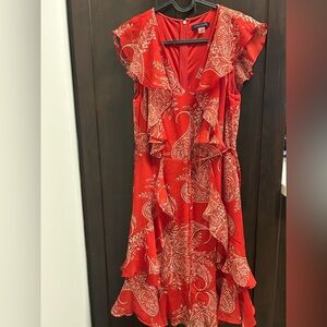 NWOT Tommy Hilfiger Red Paisley Dress